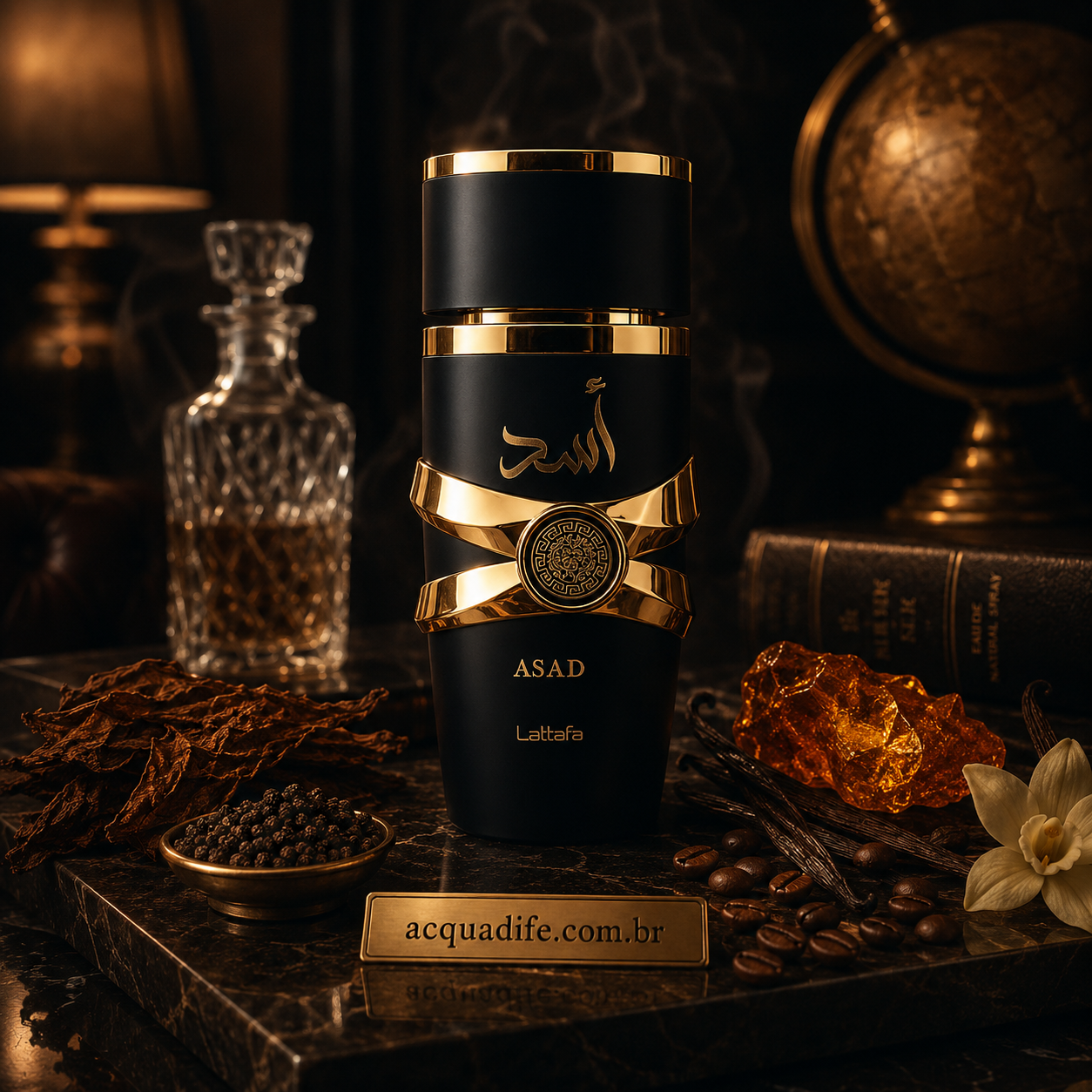 Asad Black Lattafa perfume inspirado em Sauvage Elixir