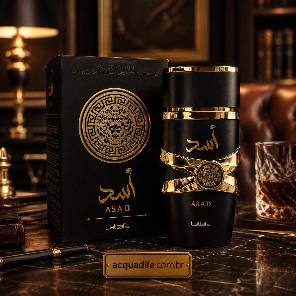 Asad Black Lattafa perfume inspirado em Sauvage Elixir